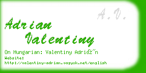 adrian valentiny business card